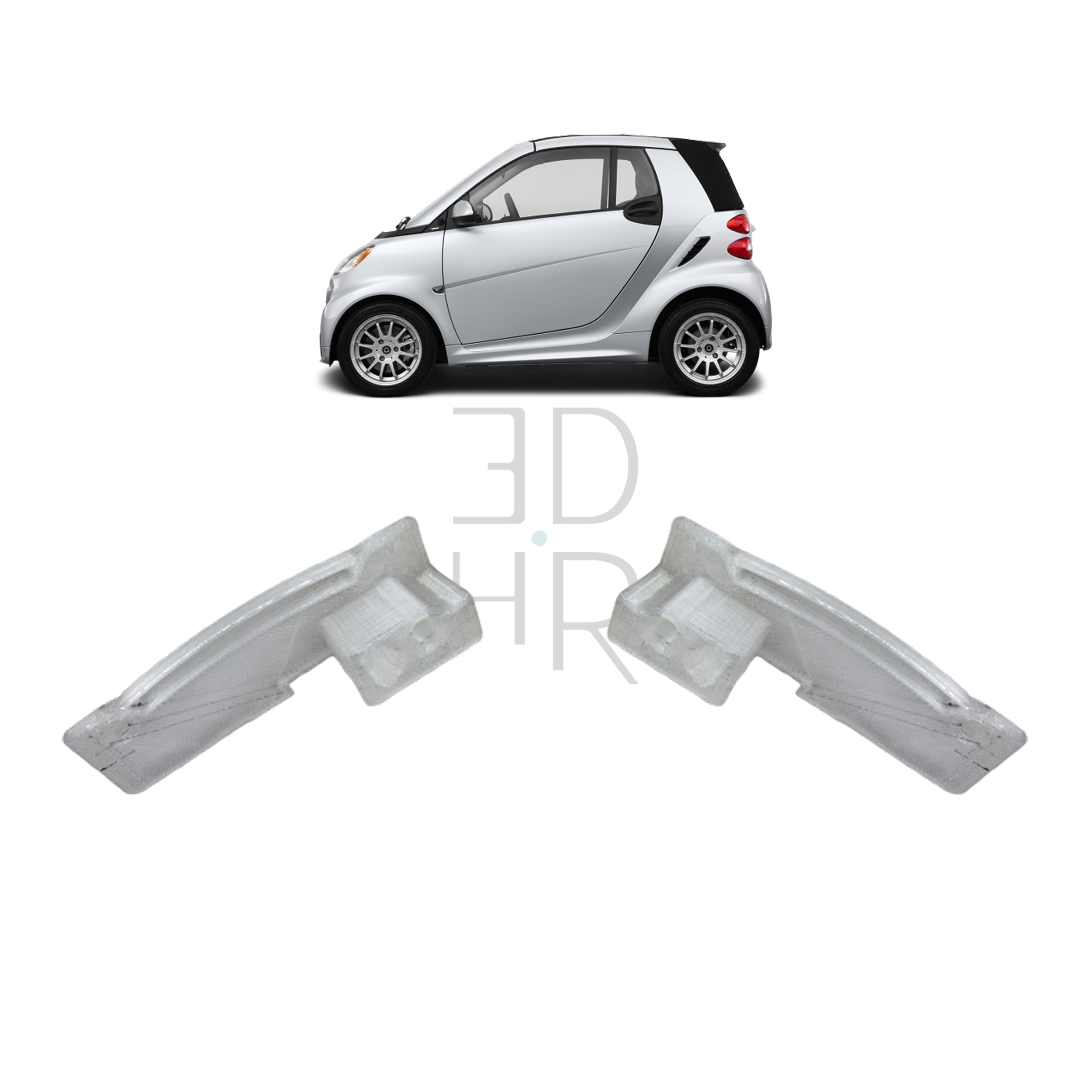 Smart Fortwo Cabrio - Kit Par Arrasto dianteiro cabo