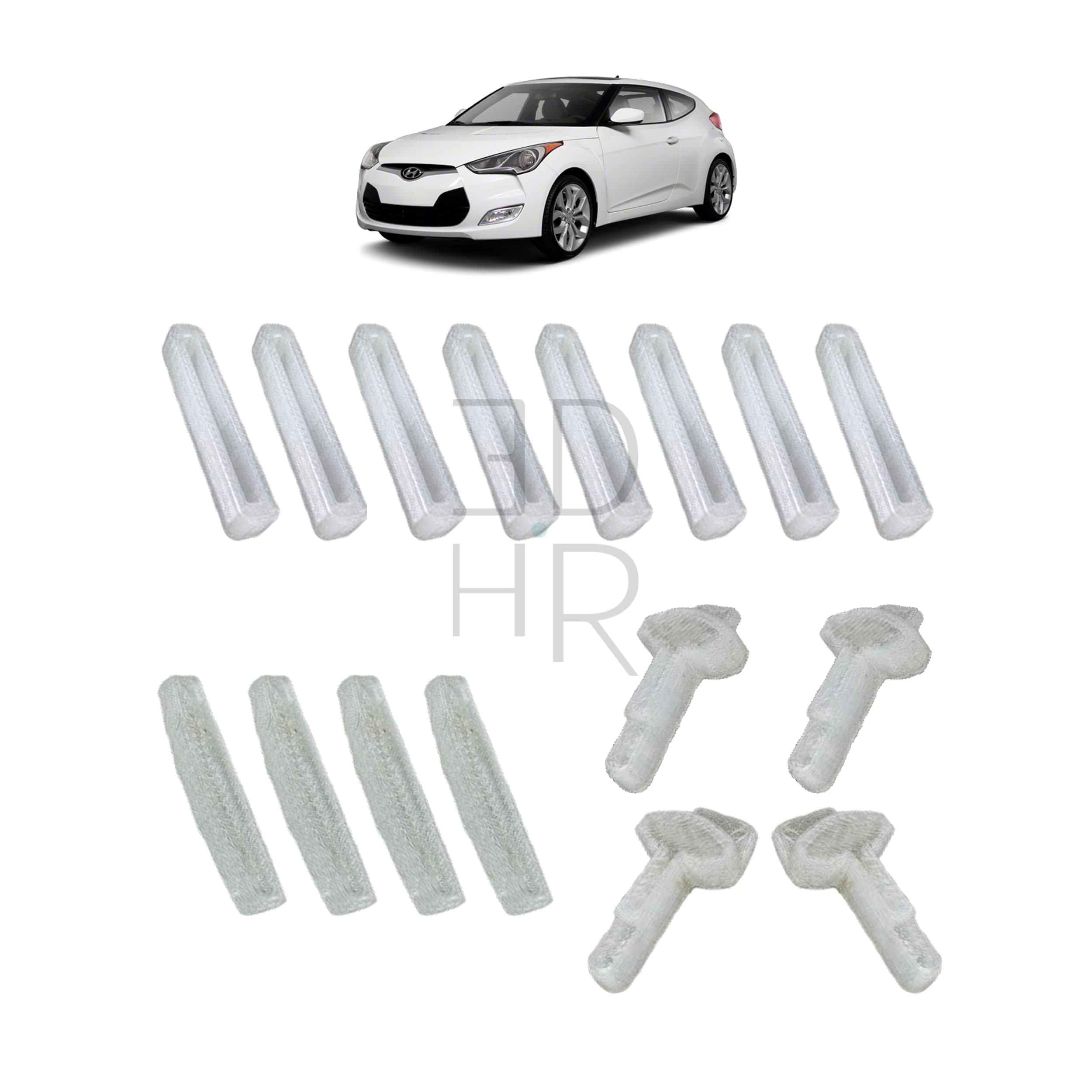 Kit 16pçs reparo teto solar Hyundai Veloster Teto solar